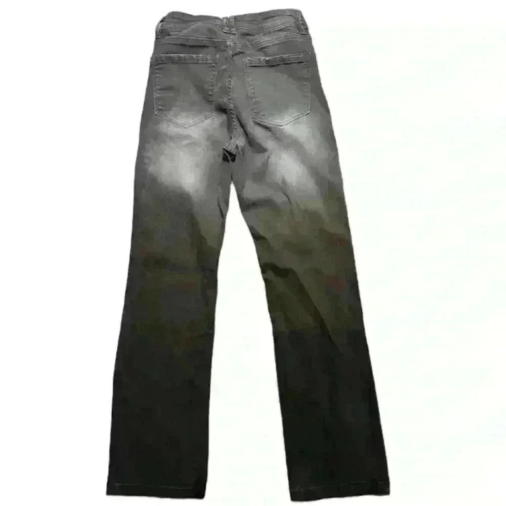 Black high waisted faded wash bootcut jeans size XS - Picture 8 of 12